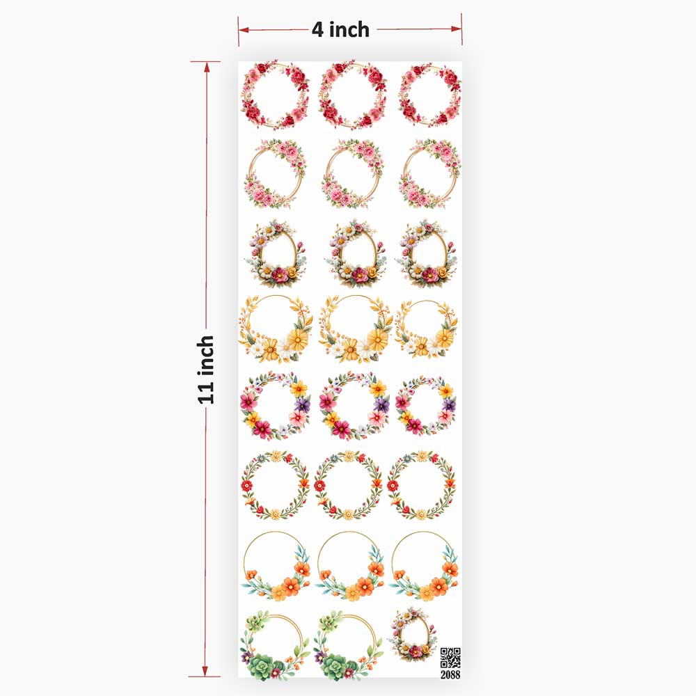 Designs Round UV DTF Sticker for Resin art