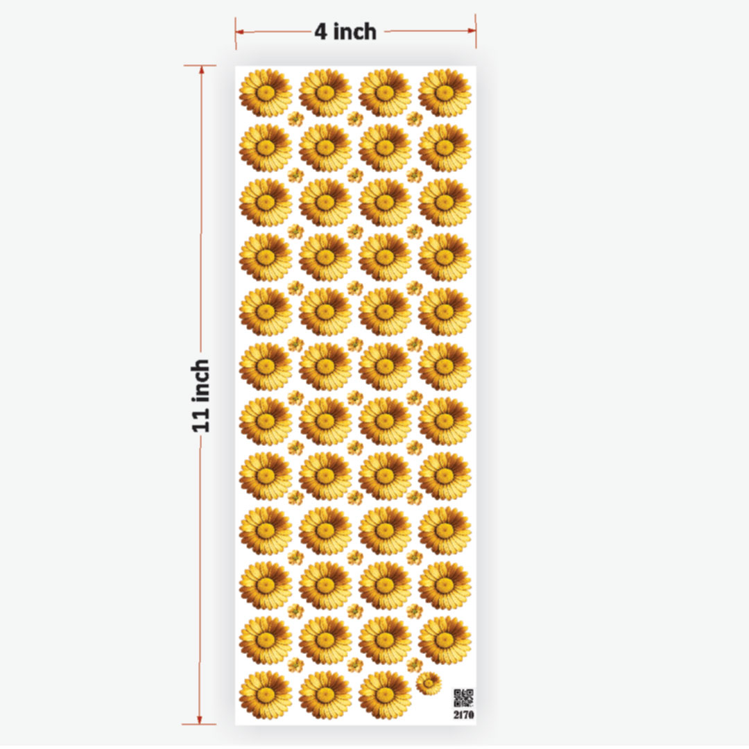 Daisy Golden Yellow Flowers UVDTF Sticker for Resin art