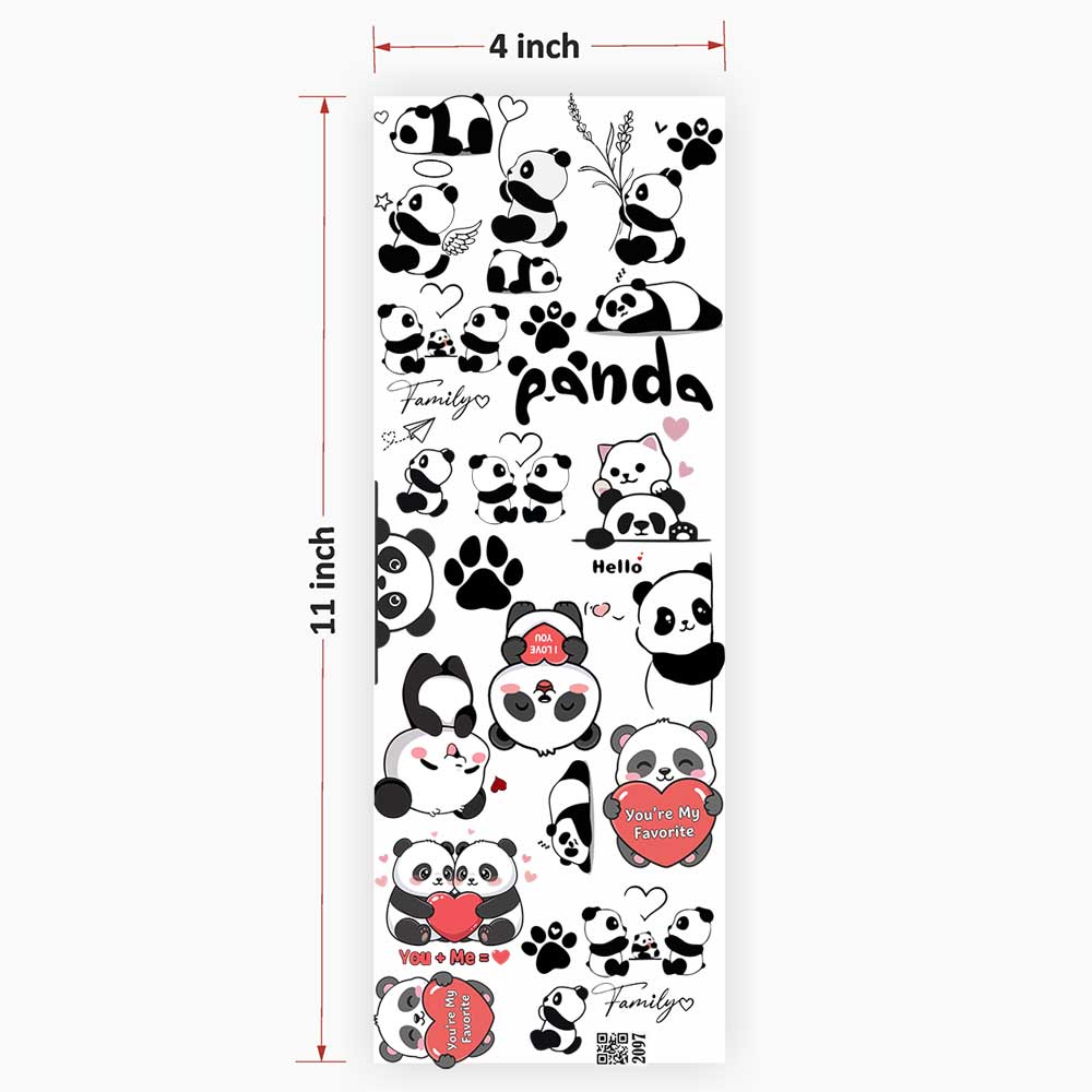 Cartoon Panda UV DTF Sticker for Resin art