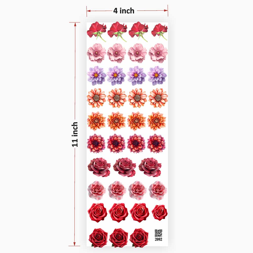 Flowers UV DTF Sticker for Resin art