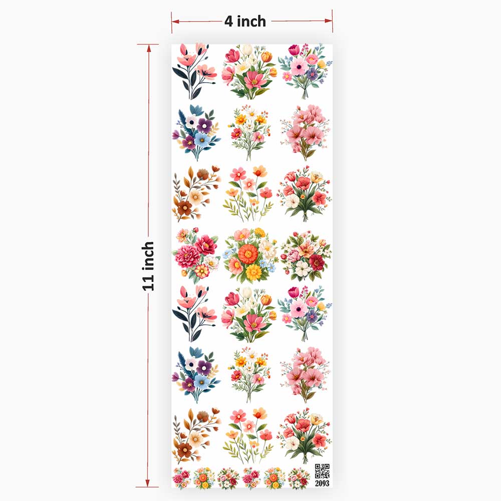 Flowers UV DTF Sticker for Resin art