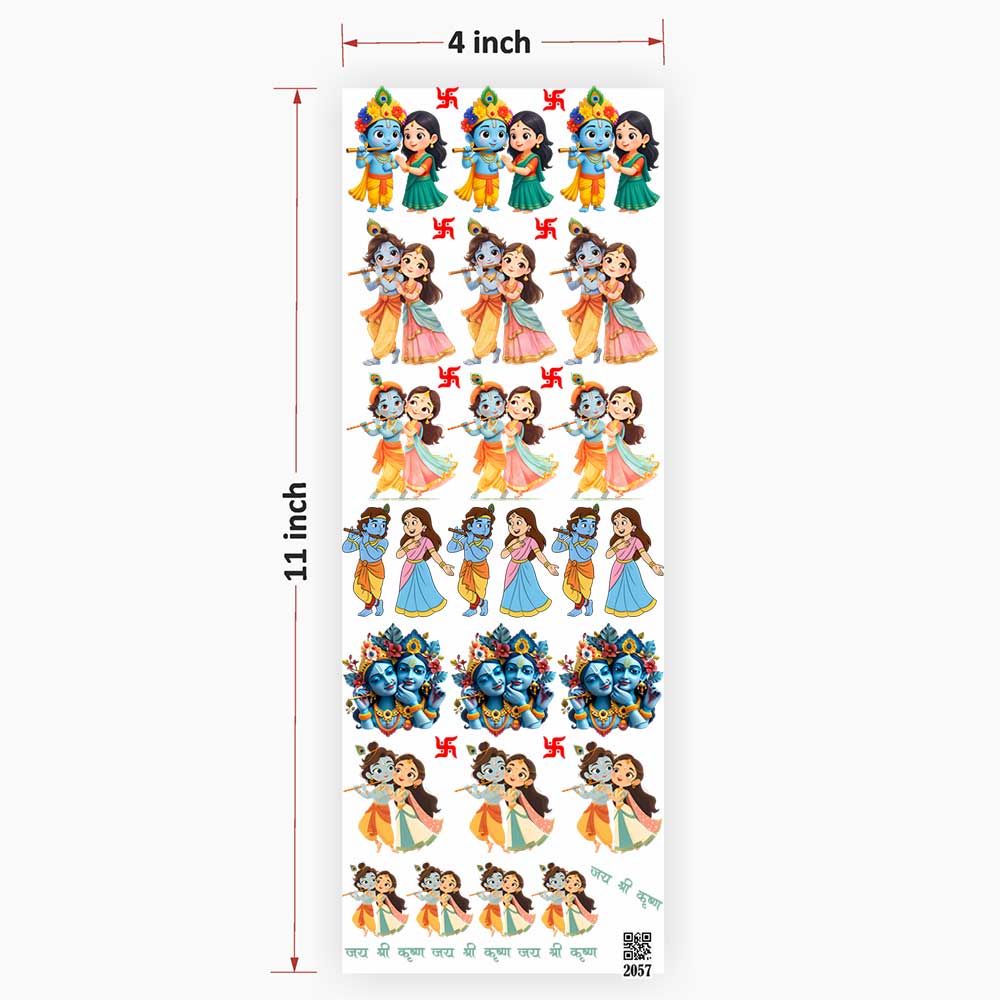 Radhe Krishna UV DTF Sticker for Resin art