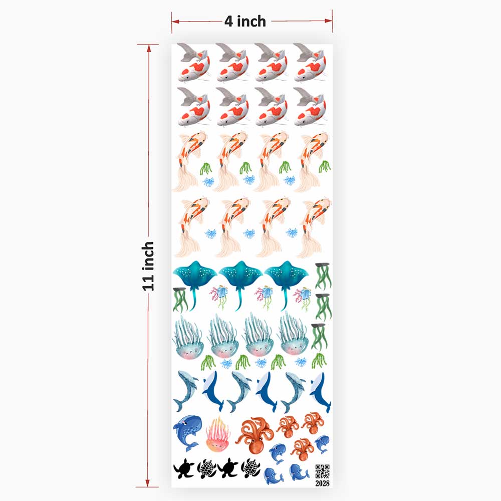 Sea Animals UV DTF Sticker for Resin art