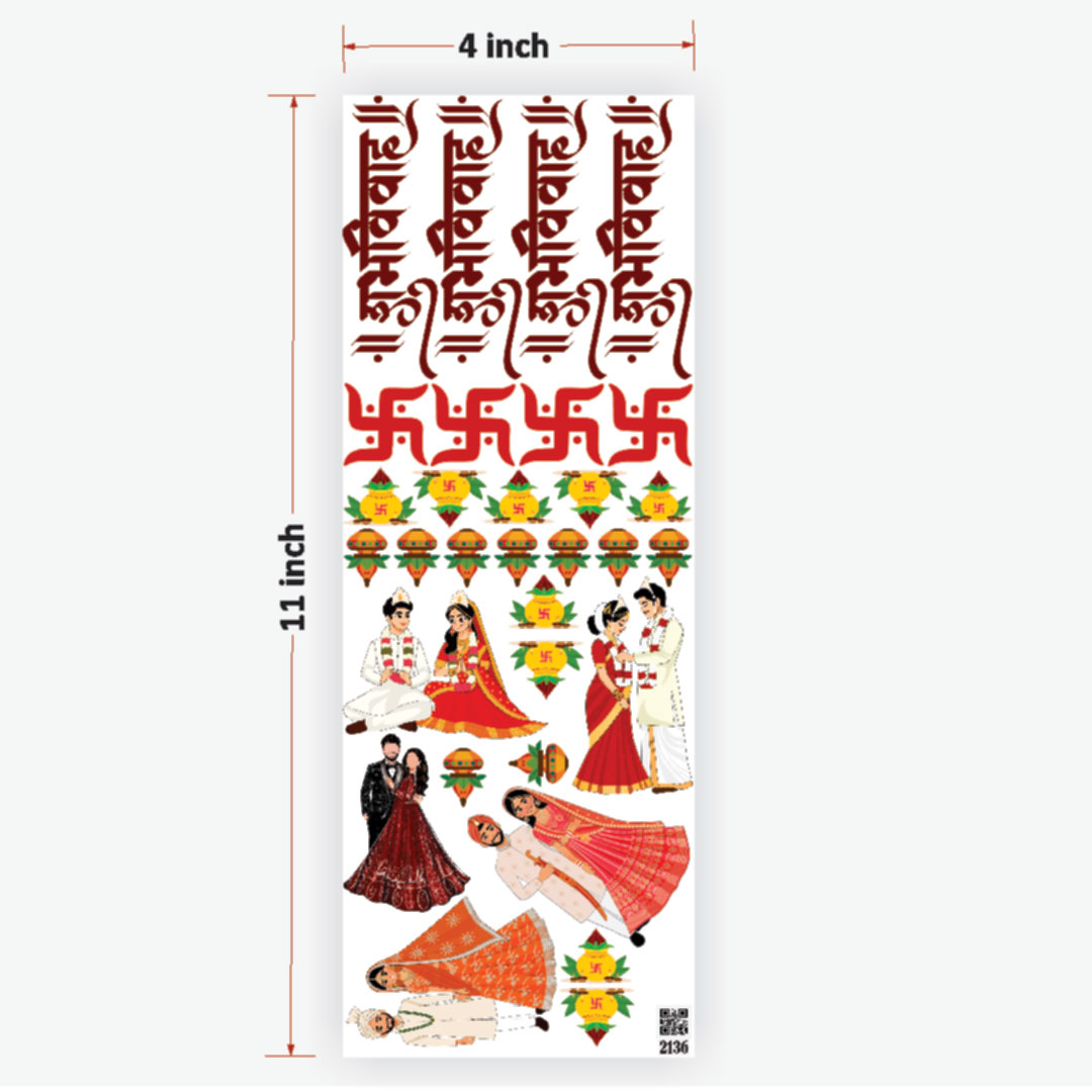 marriage Couple UVDTF Sticker for Resin art