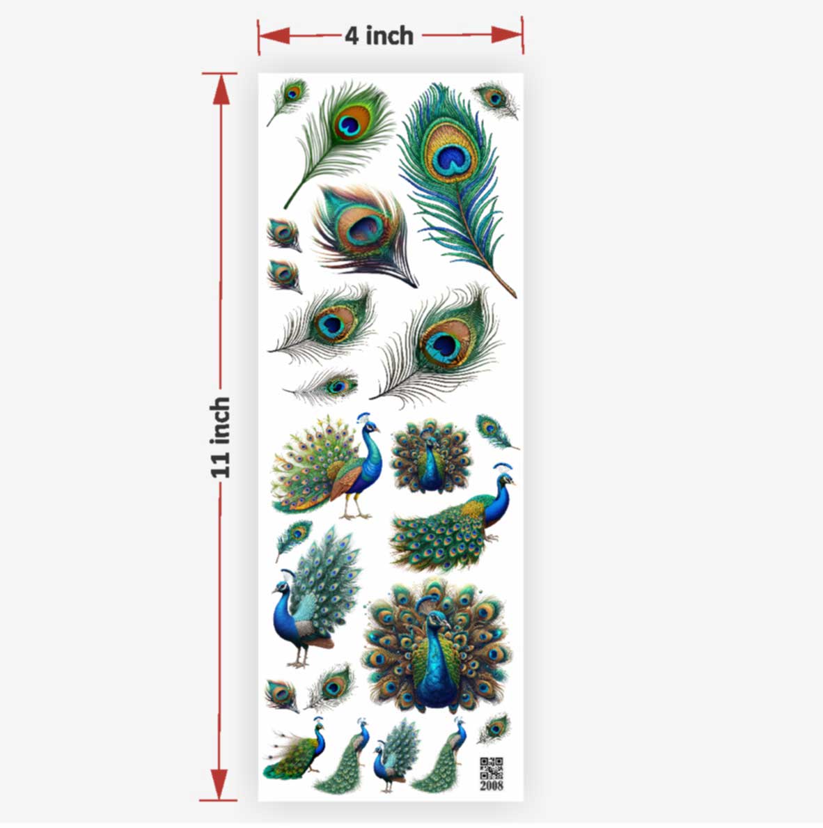 Peacock and Feather UV DTF Sticker for Resin art