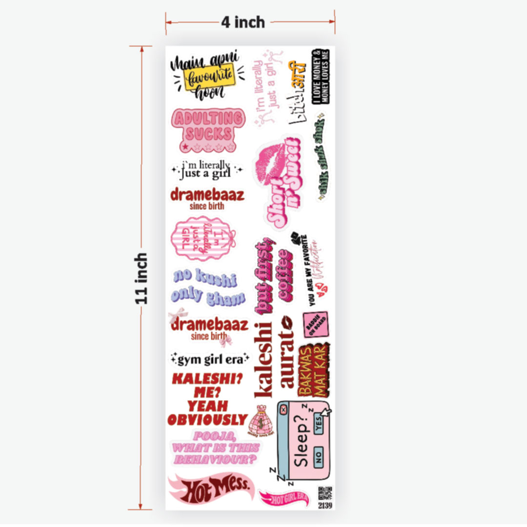 Girls Attitude UVDTF Sticker for Resin art