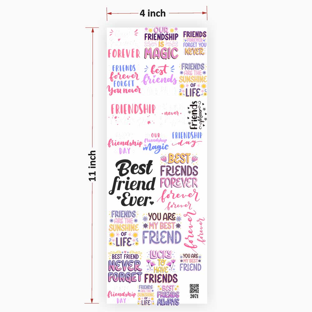 Friends Quotes UV DTF Sticker for Resin art