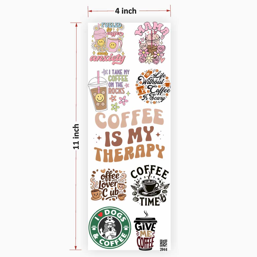 Coffee UV DTF Sticker for Resin art
