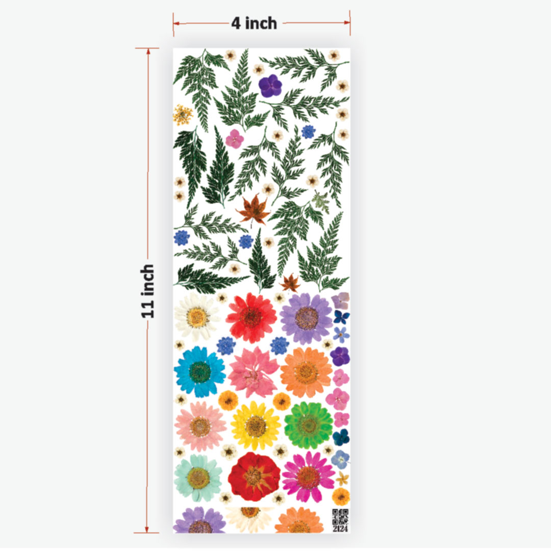 Flower and leaf UVDTF Sticker for Resin art