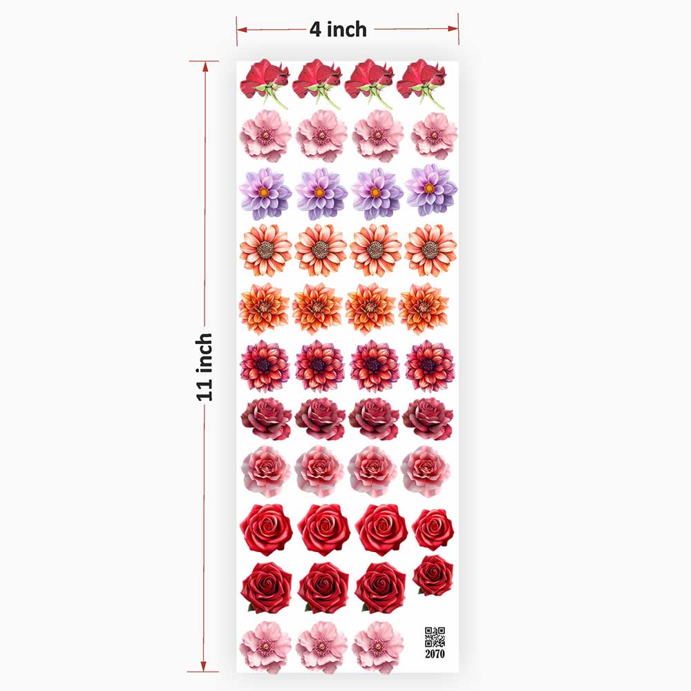 Flowers UV DTF Sticker for Resin art