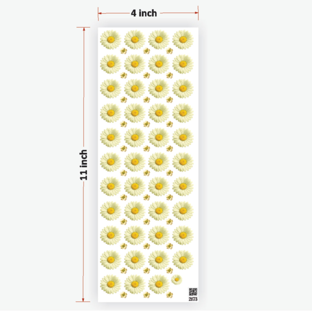 Daisy Lemon Chiffon Flowers UVDTF Sticker for Resin art