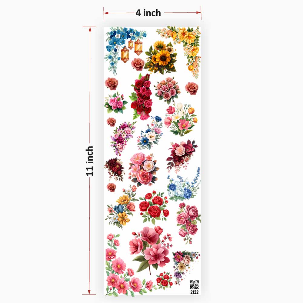 Flowers UV DTF Sticker for Resin art