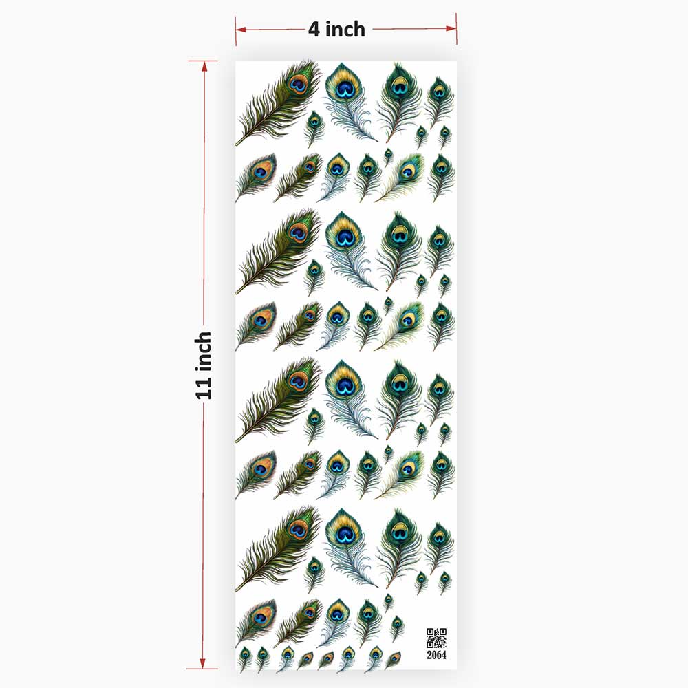Peacock Feather UV DTF Sticker for Resin art