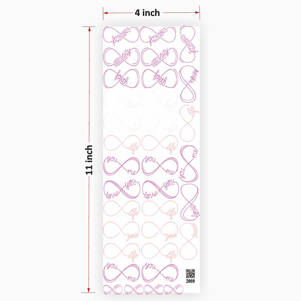 Love Infinity UV DTF Sticker for Resin art