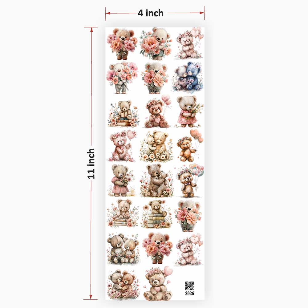 Teddy UV DTF Sticker for Resin art