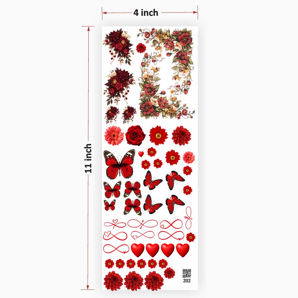 Flowers UV DTF Sticker for Resin art