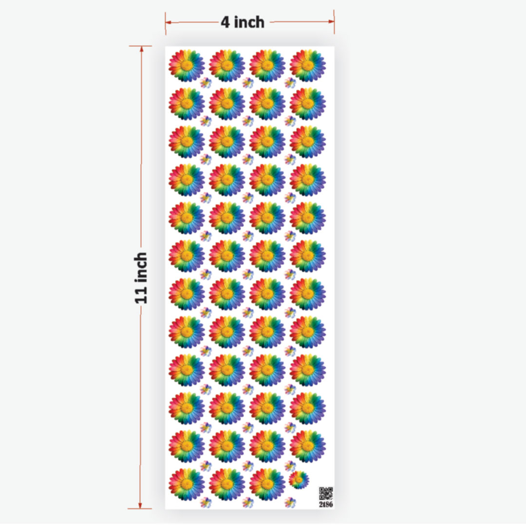 Daisy Rainbow UVDTF Sticker for Resin art