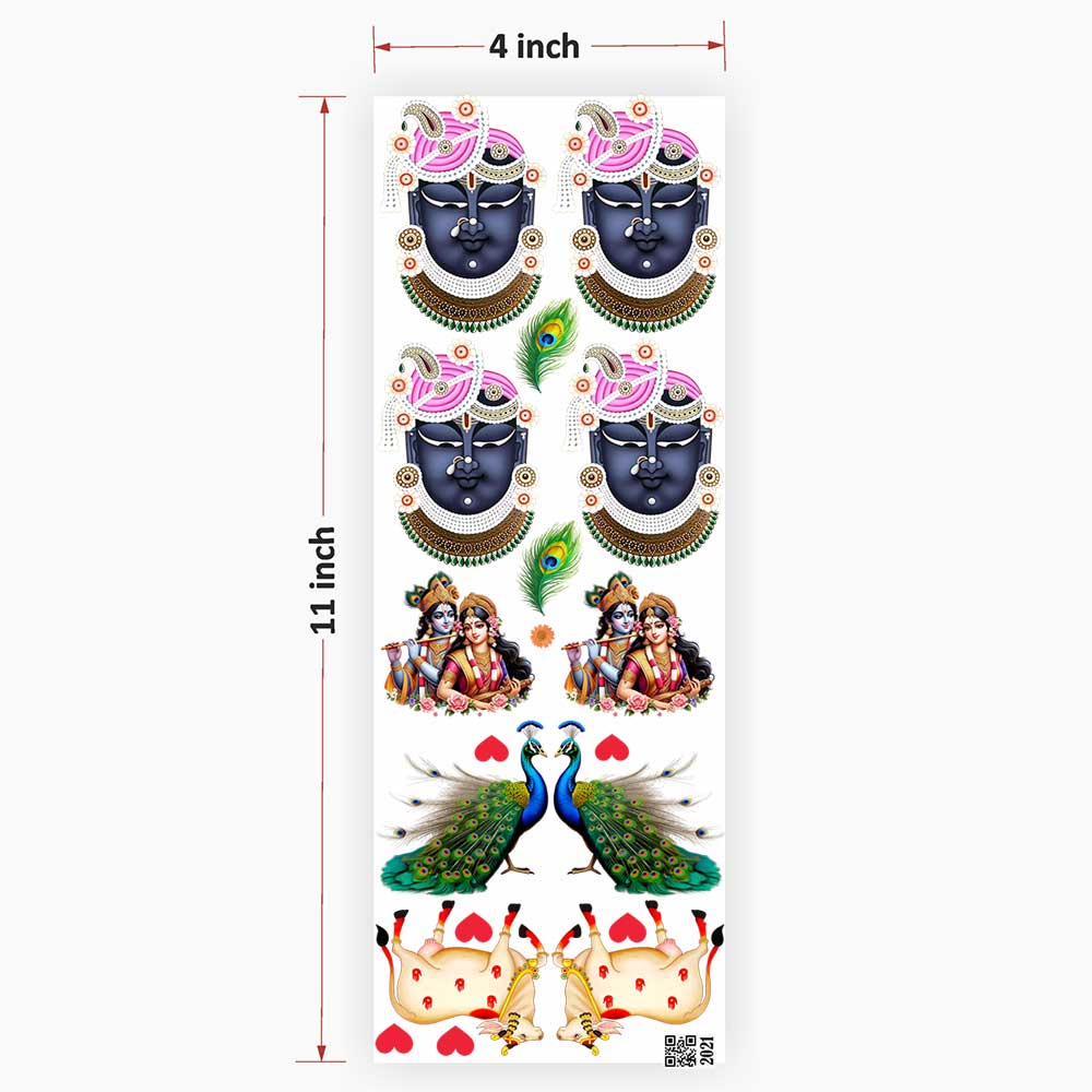 Radhe Krishna UV DTF Sticker for Resin art