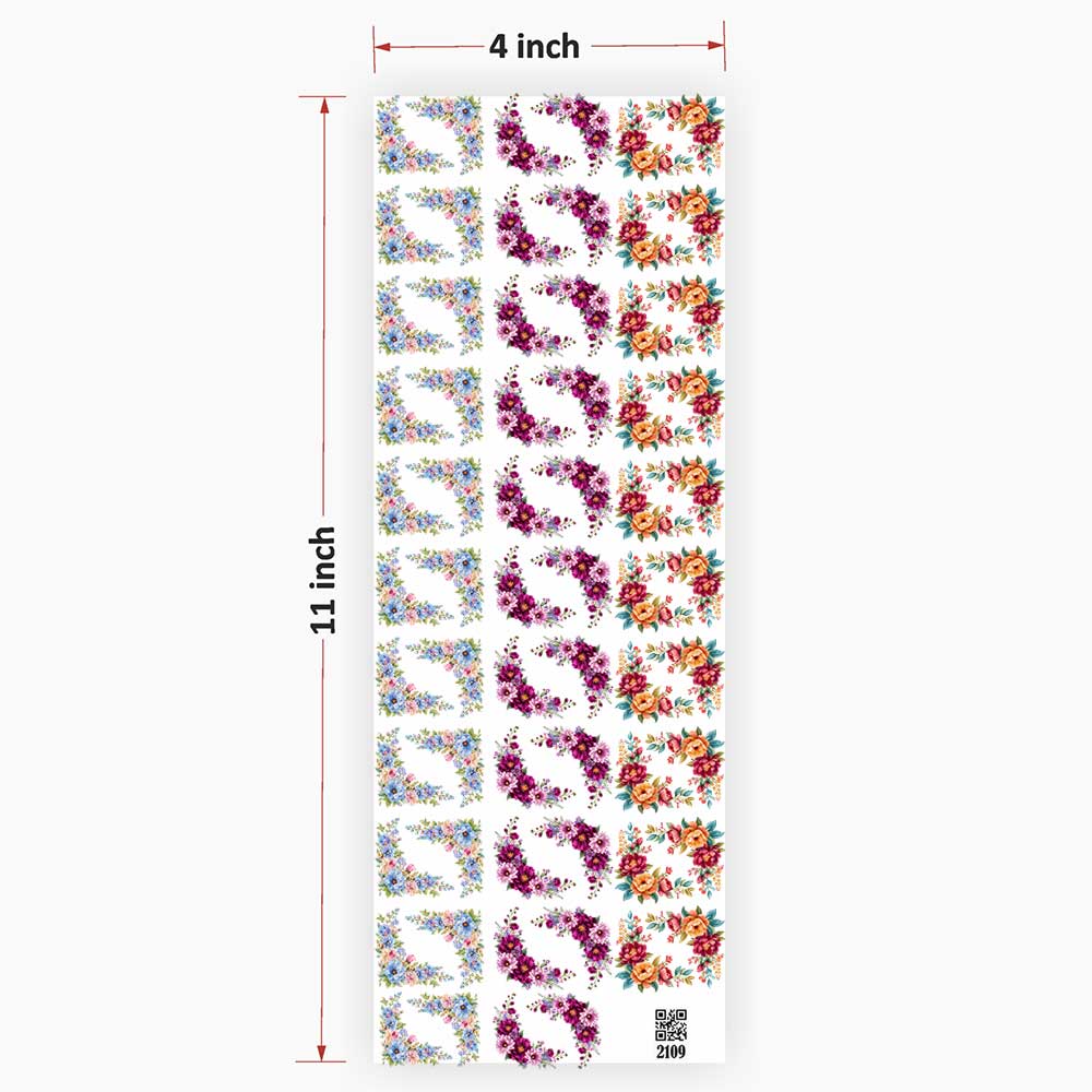 Flowers UV DTF Sticker for Resin art