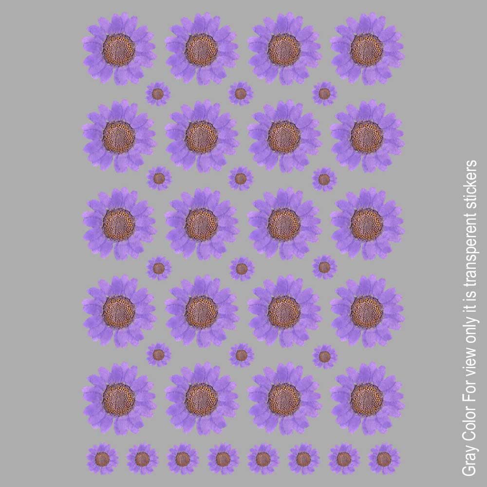 Violet Daisy Flower UVDTF Sticker A6 for Resin art
