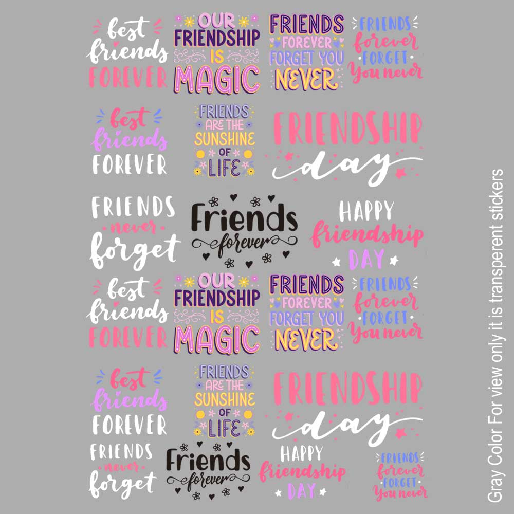 Friendship Quote UVDTF Sticker A6 for Resin art