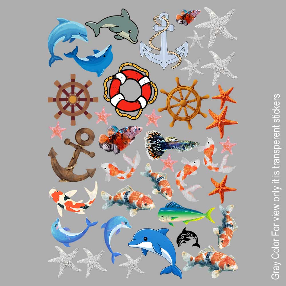 Sea Aliment UVDTF Sticker A6 for Resin art