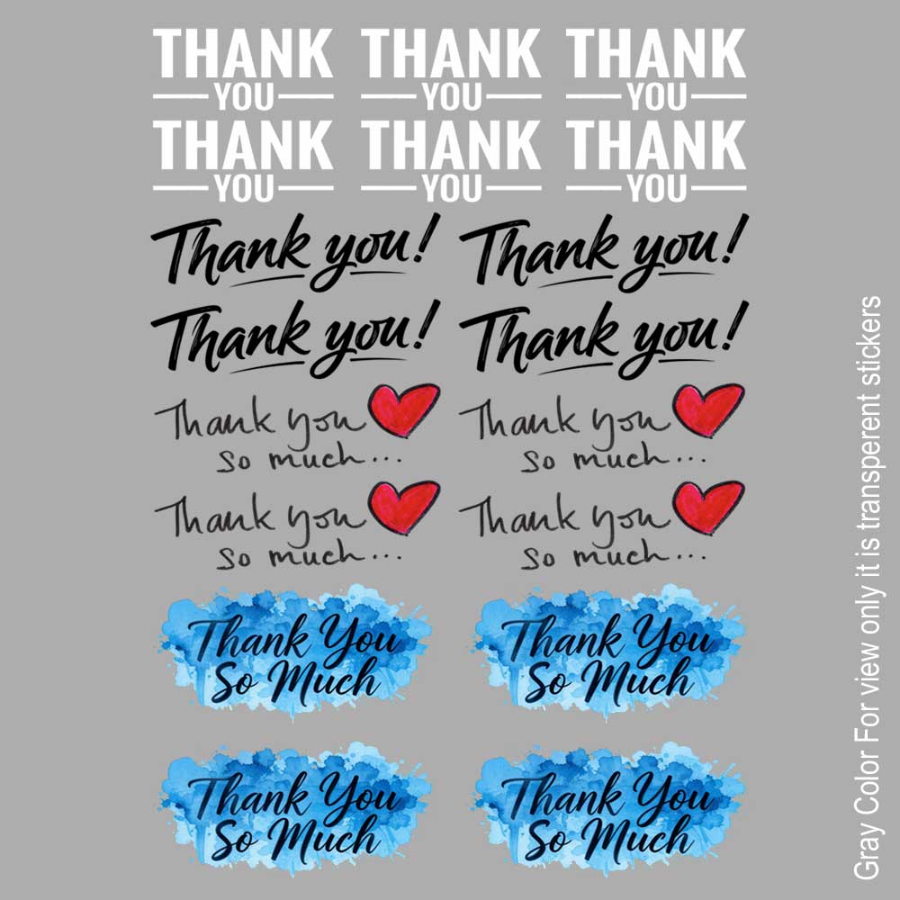 Thank You UVDTF Sticker A6 for Resin art