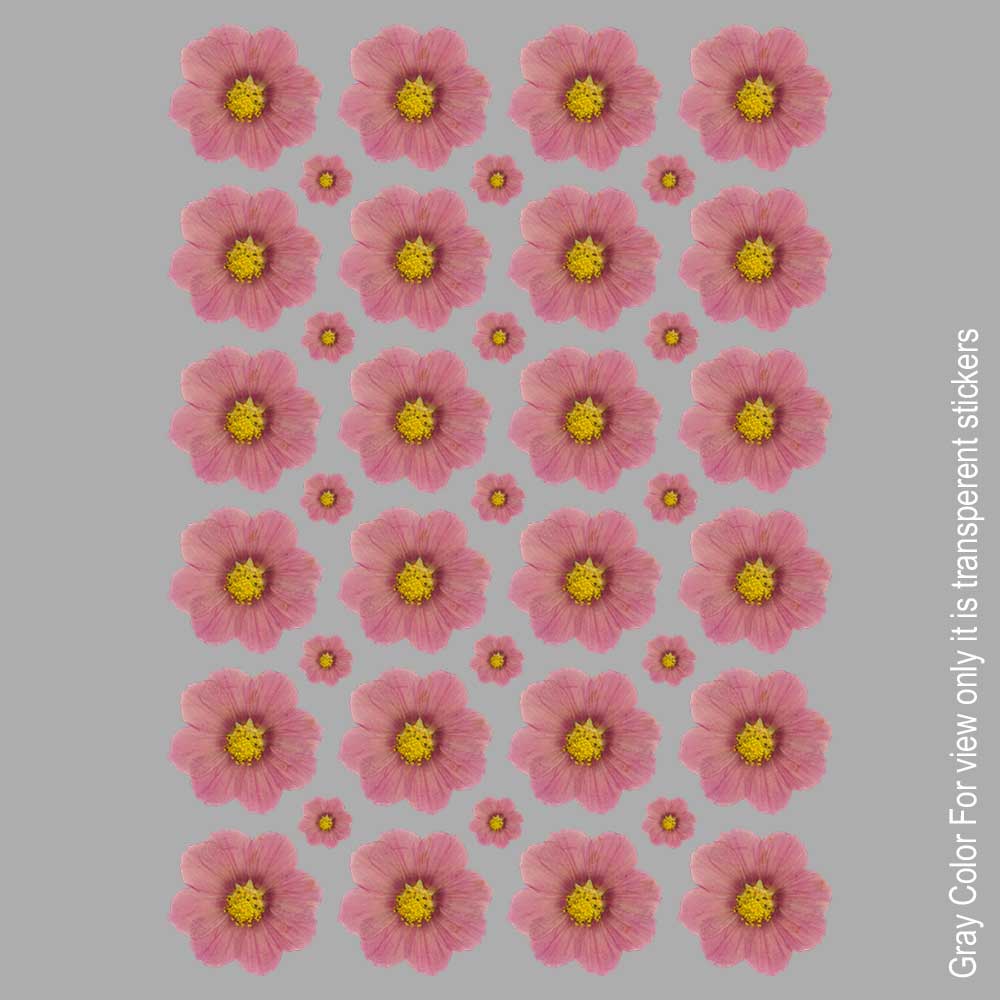 Pink Flower UVDTF Sticker A6 for Resin art