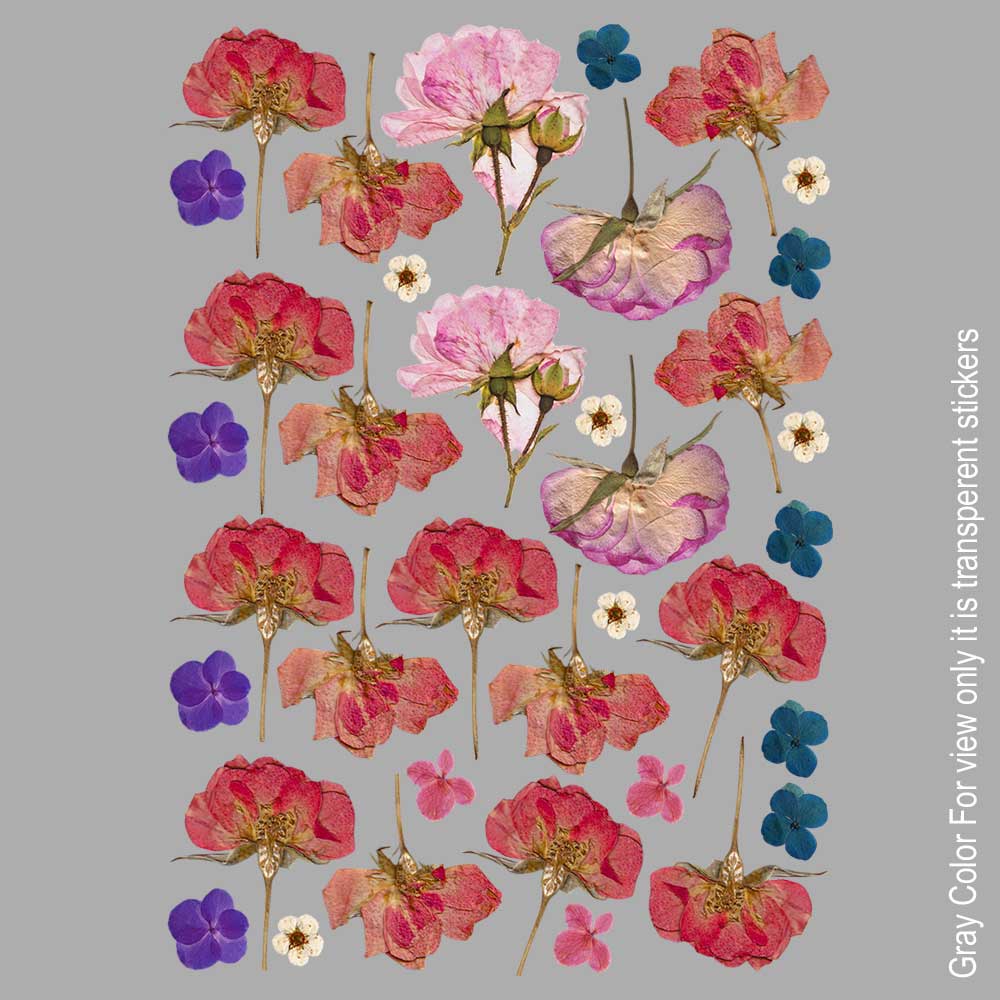 Rose Pattles  UVDTF Sticker A6 for Resin art