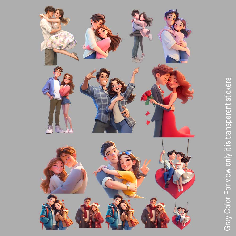 Lovely Coupal UVDTF Sticker A6 for Resin art