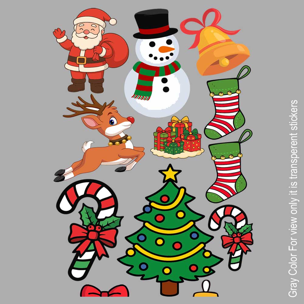 Christmas Symbols UVDTF Sticker A6 for Resin art