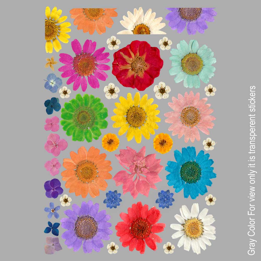 Mix Flower Colorfull UVDTF Sticker A6 for Resin art