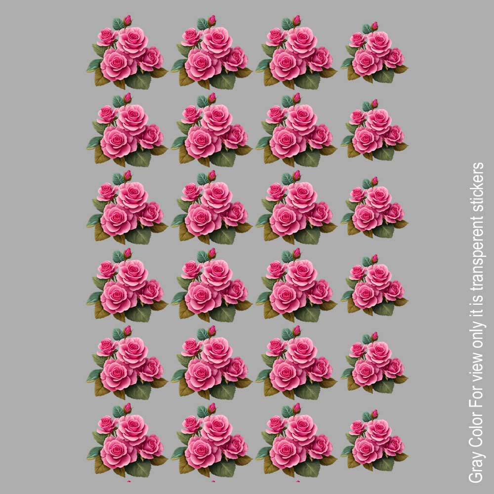 Pink Rose UVDTF Sticker A6 for Resin art