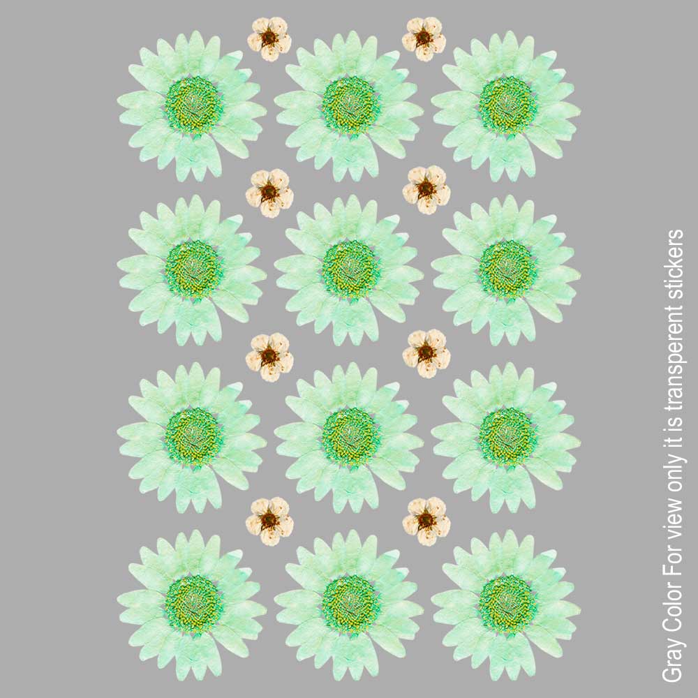 Light Green Daisy Flower UVDTF Sticker A6 for Resin art