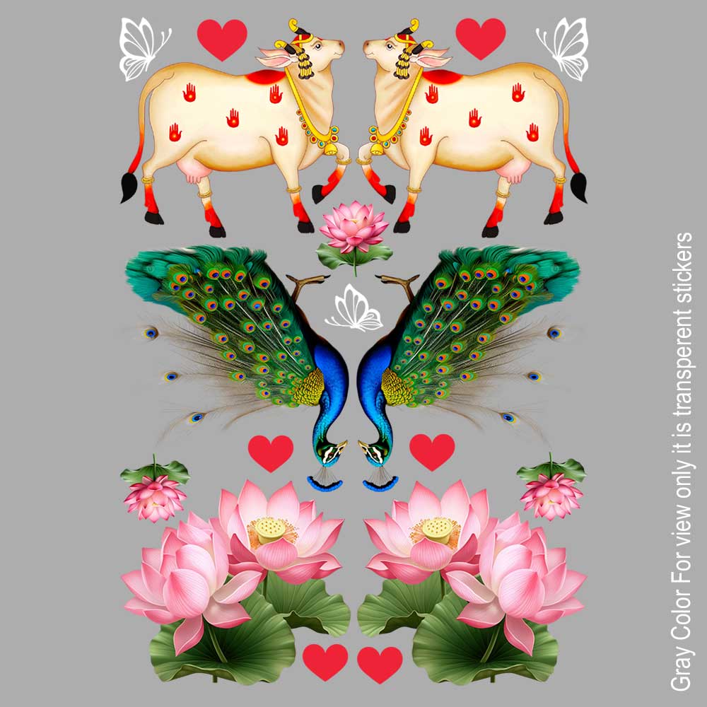 Cow and Feather UVDTF Sticker A6 for Resin art