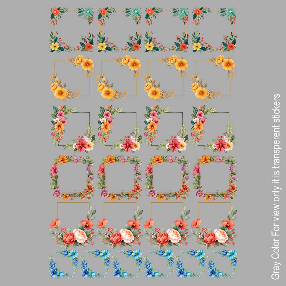 Square Frame UVDTF Sticker A6 for Resin art