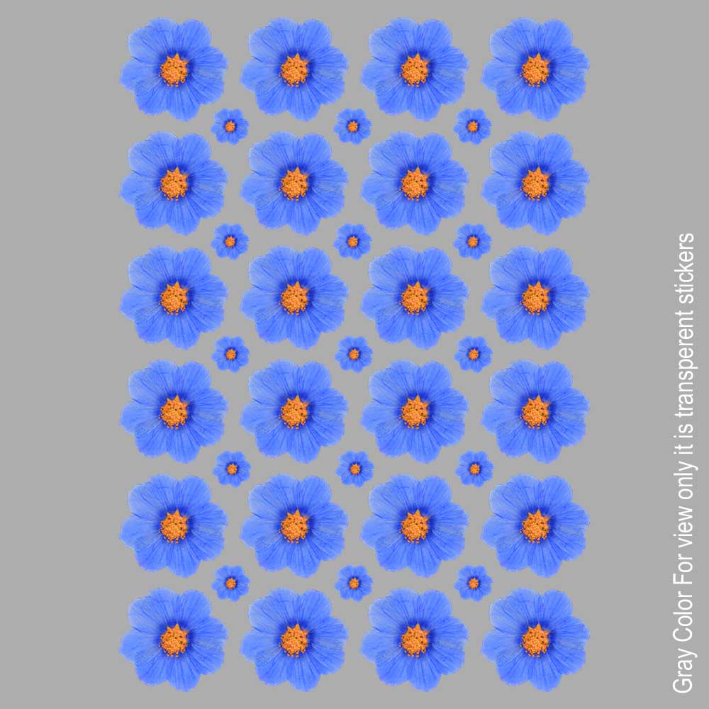 Blue Flower UVDTF Sticker A6 for Resin art