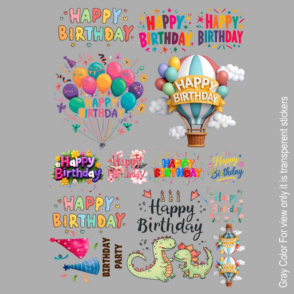 Happy Birthday Quote UVDTF Sticker A6 for Resin art