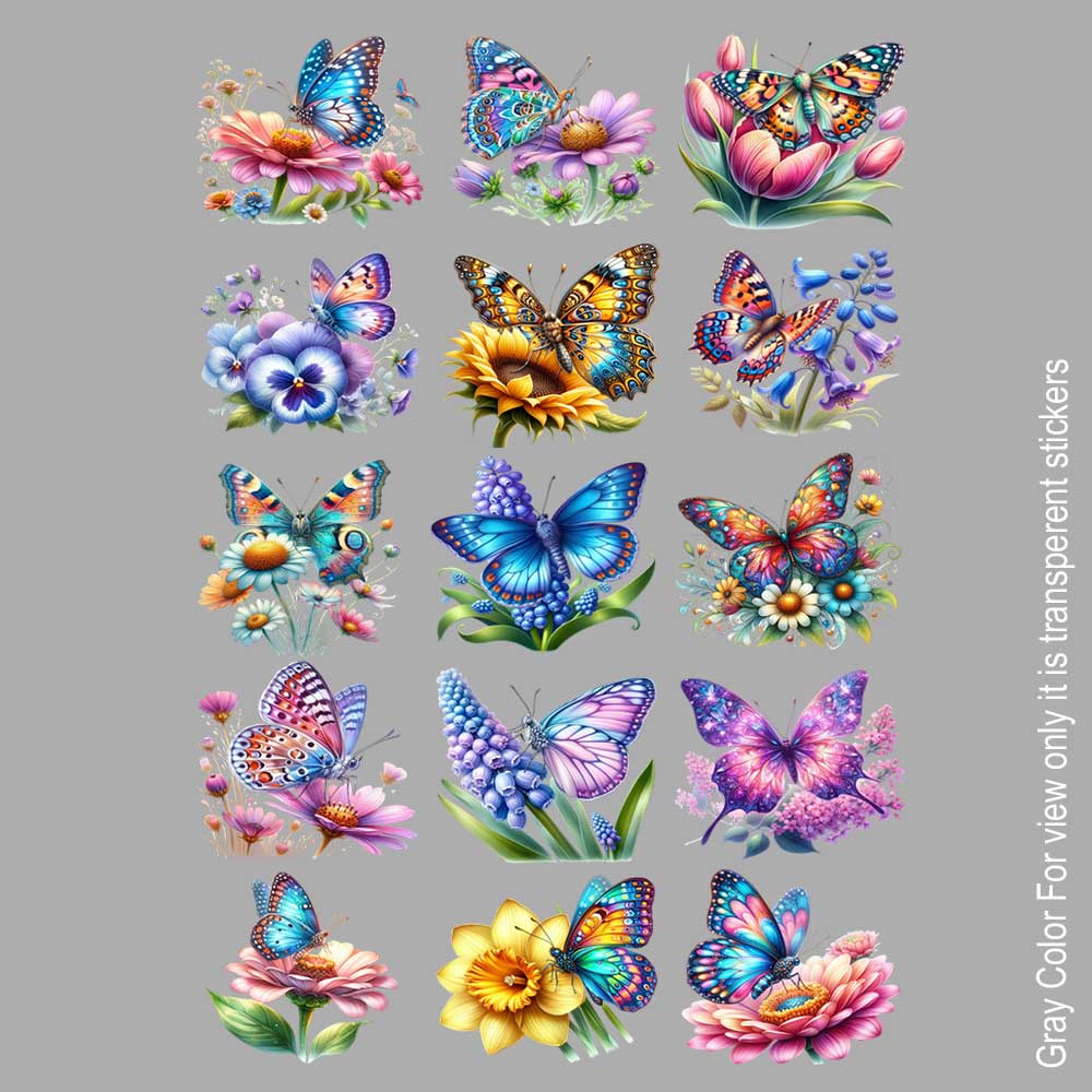 Butterfly UVDTF Sticker A6 for Resin art