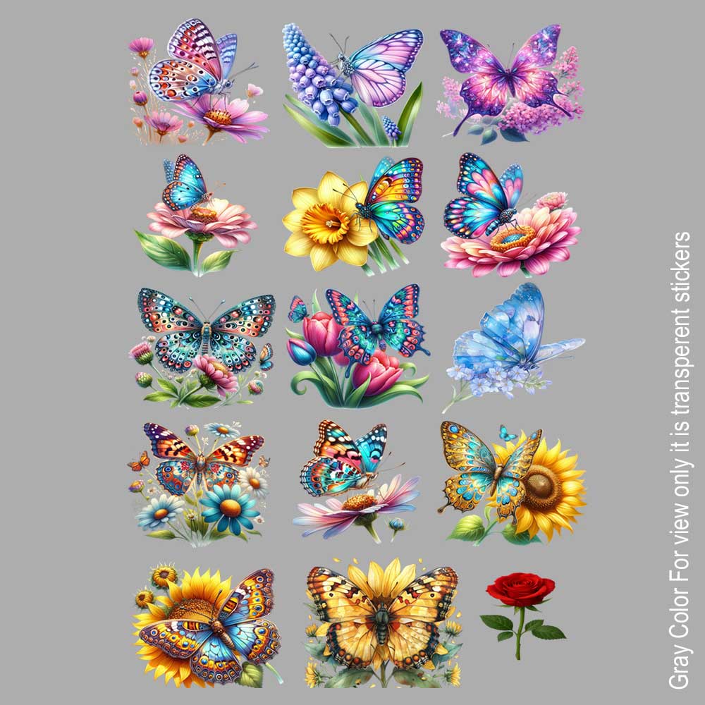 Butterfly UVDTF Sticker A6 for Resin art