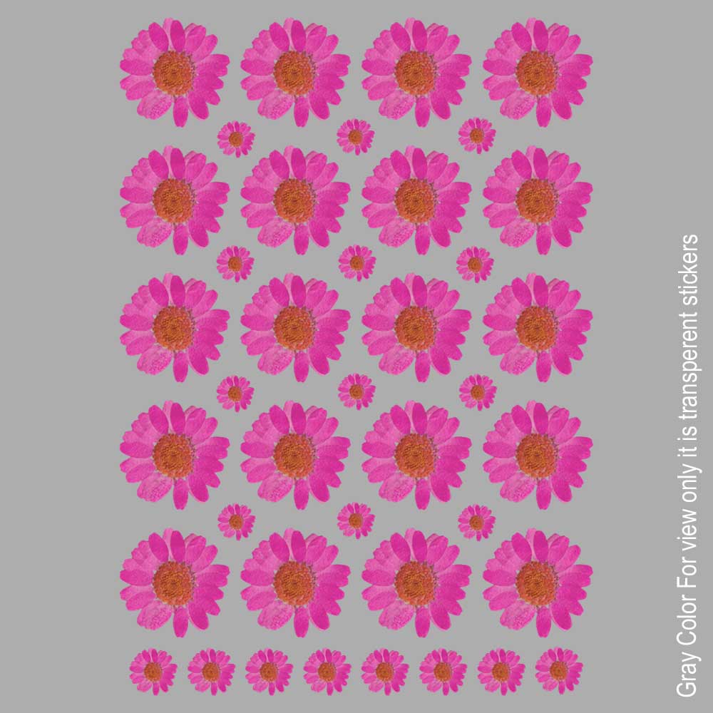 Maroon Daisy Flower UVDTF Sticker A6 for Resin art