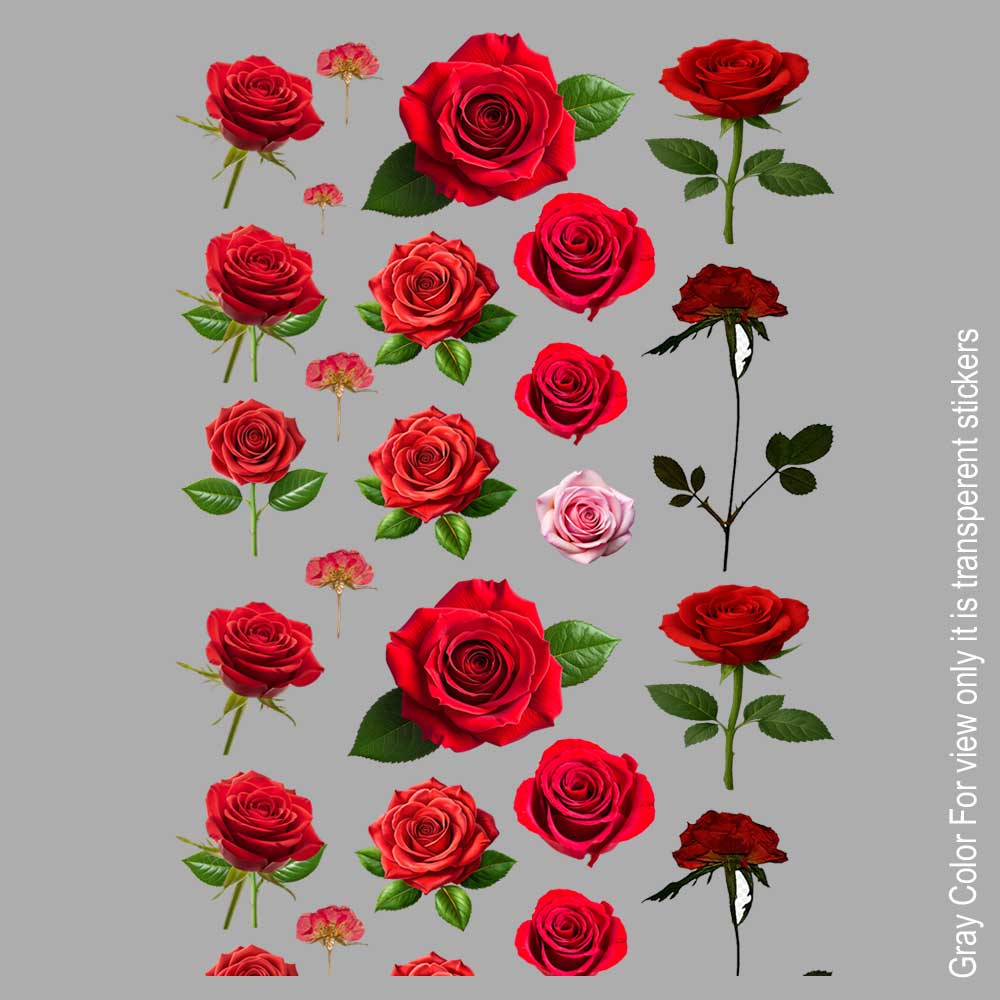 Mix Rose UVDTF Sticker A6 for Resin art