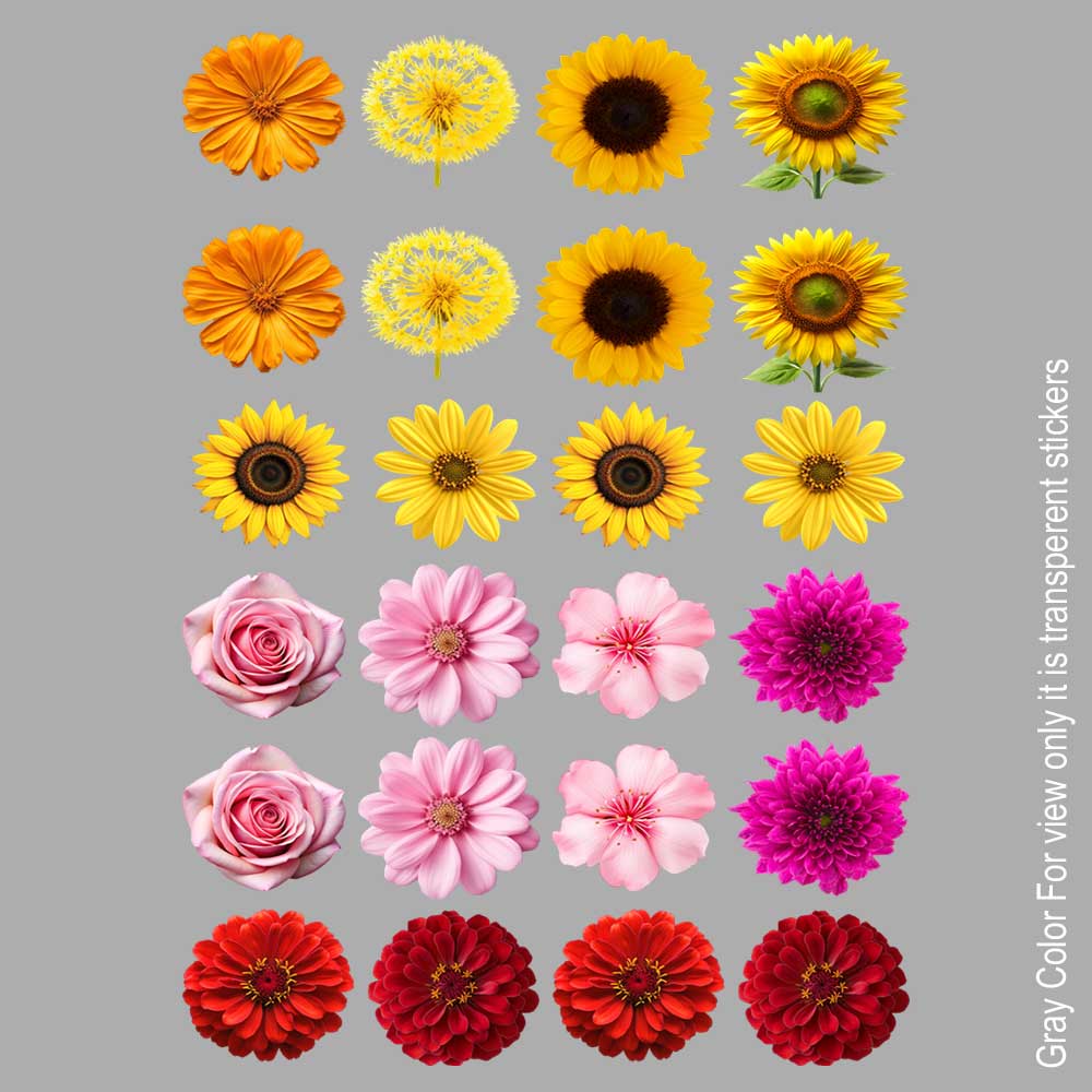 Mix Flower UVDTF Sticker A6 for Resin art