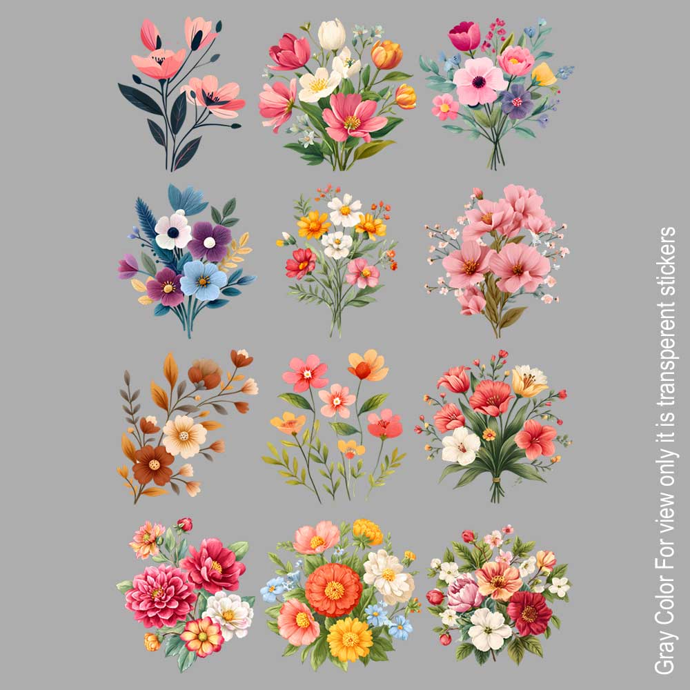 Mix Flower UVDTF Sticker A6 for Resin art