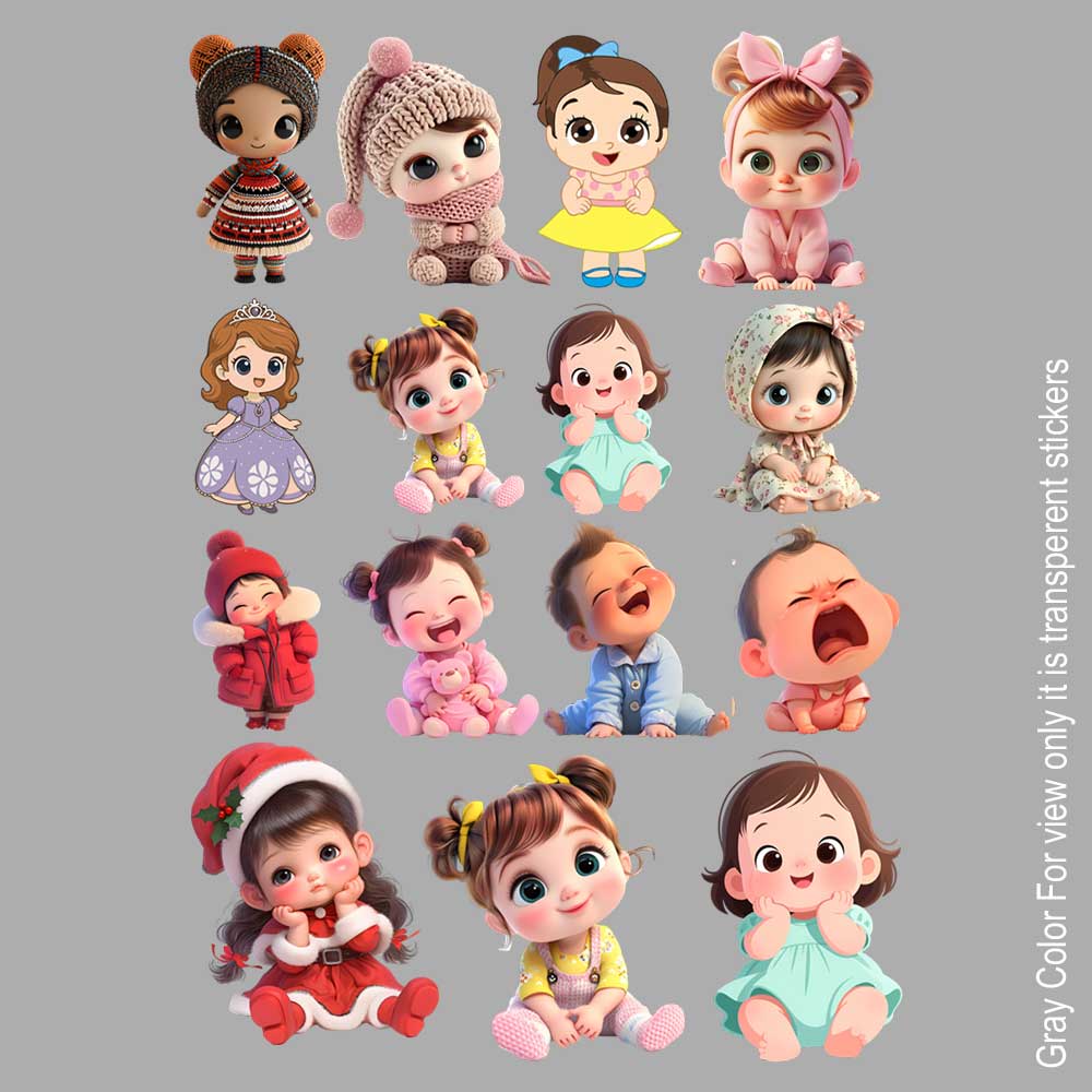 Small Girl UVDTF Sticker A6 for Resin art
