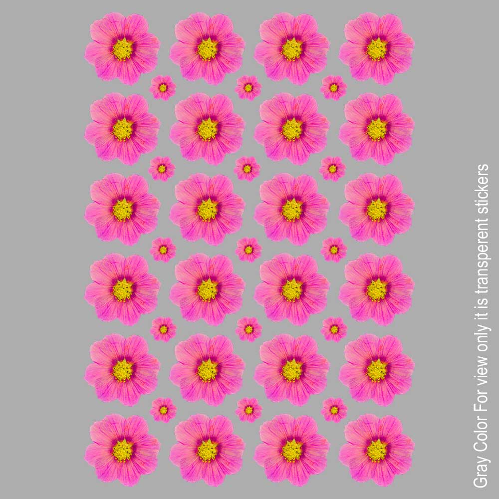 Pink Flowers UVDTF Sticker A6 for Resin art