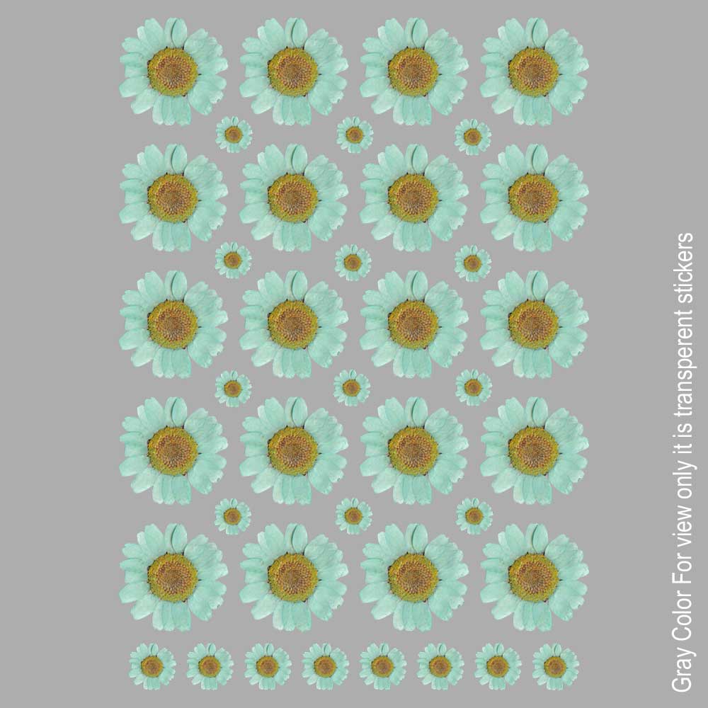 Light Green Daisy Flower UVDTF Sticker A6 for Resin art