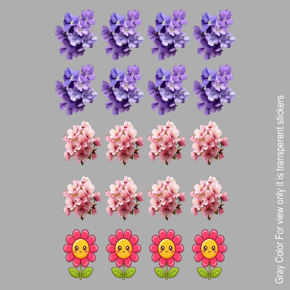 Flowers UVDTF Sticker A6 for Resin art
