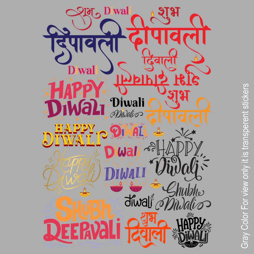 Shubh Diwali UVDTF Sticker A6 for Resin art