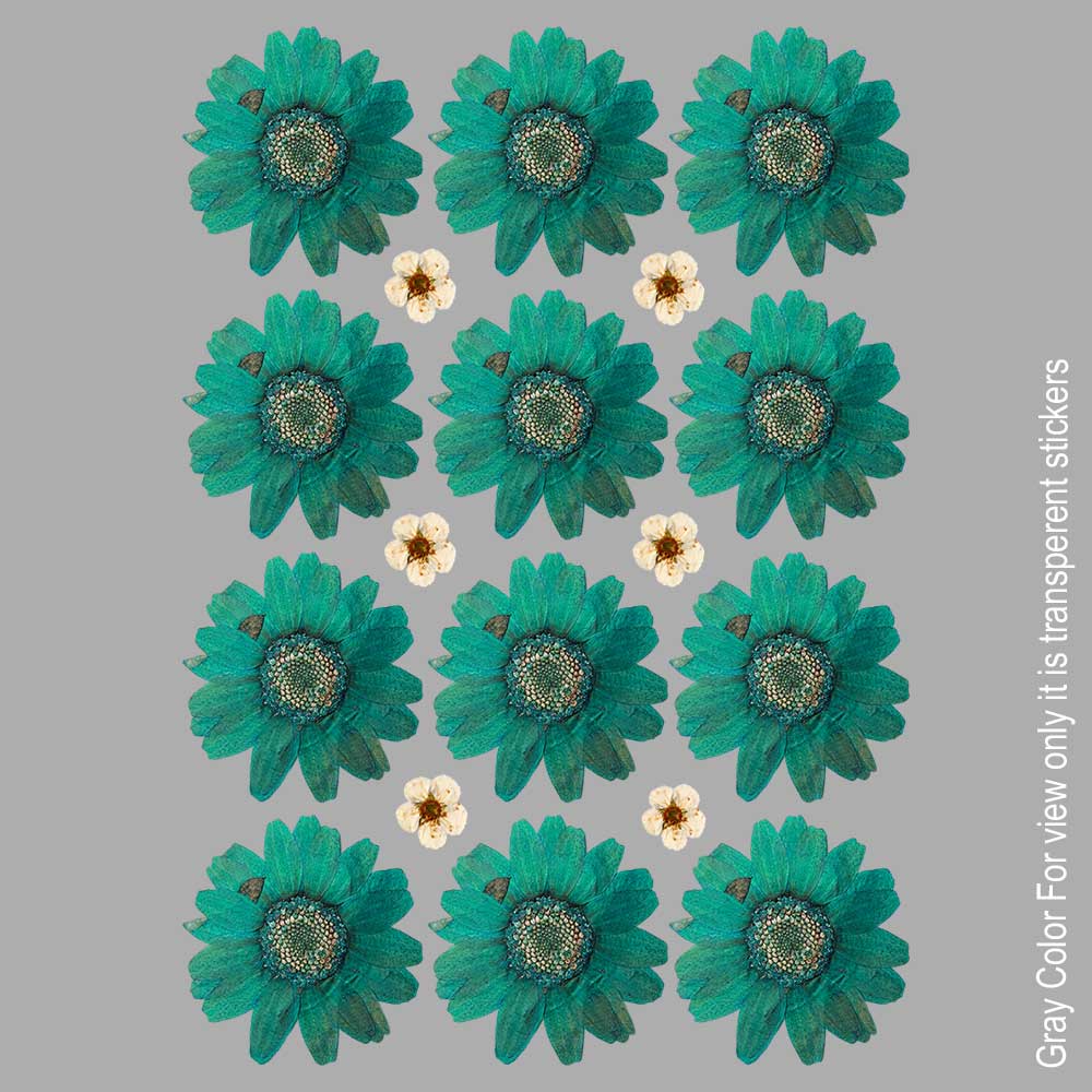 Green Daisy Flower UVDTF Sticker A6 for Resin art
